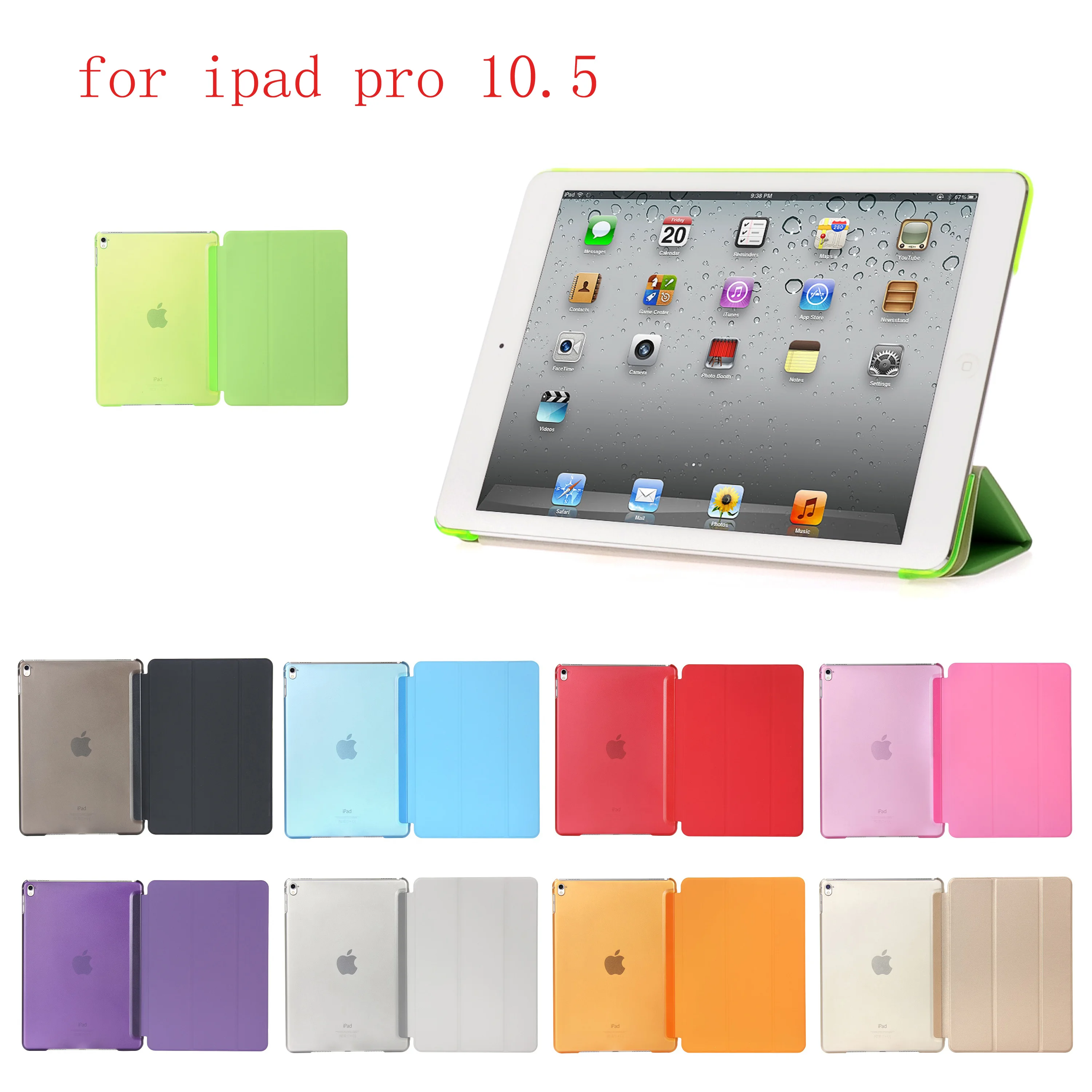 

Siamese shell Case for iPad Pro 10.5 inch 2017 Separate PU leather Smart Auto Sleep Wake + Hard PC Back Case For A1701` A1709