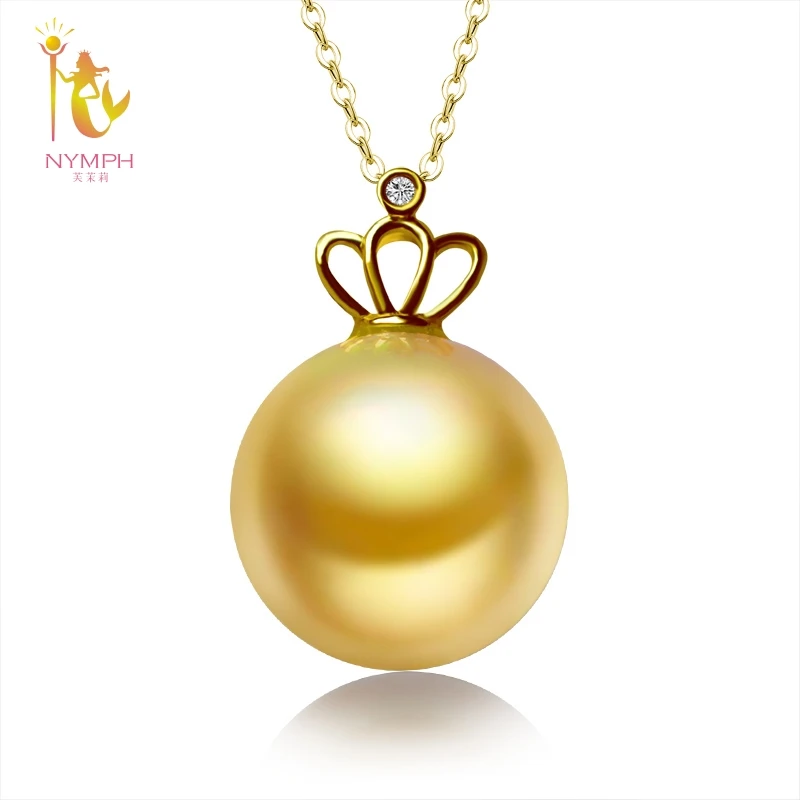 NYMPH 18K жемчужное ожерелье ювелирные изделия Южная море золотой жемчуг кулон для