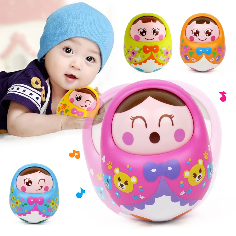 

Finger Rock Nodding Tumbler Matlyoshka Doll Baby Toys Cartoon Sweet Musical Rattles Bell Roly Poly Toys Fun Brinquedos Kids Gift