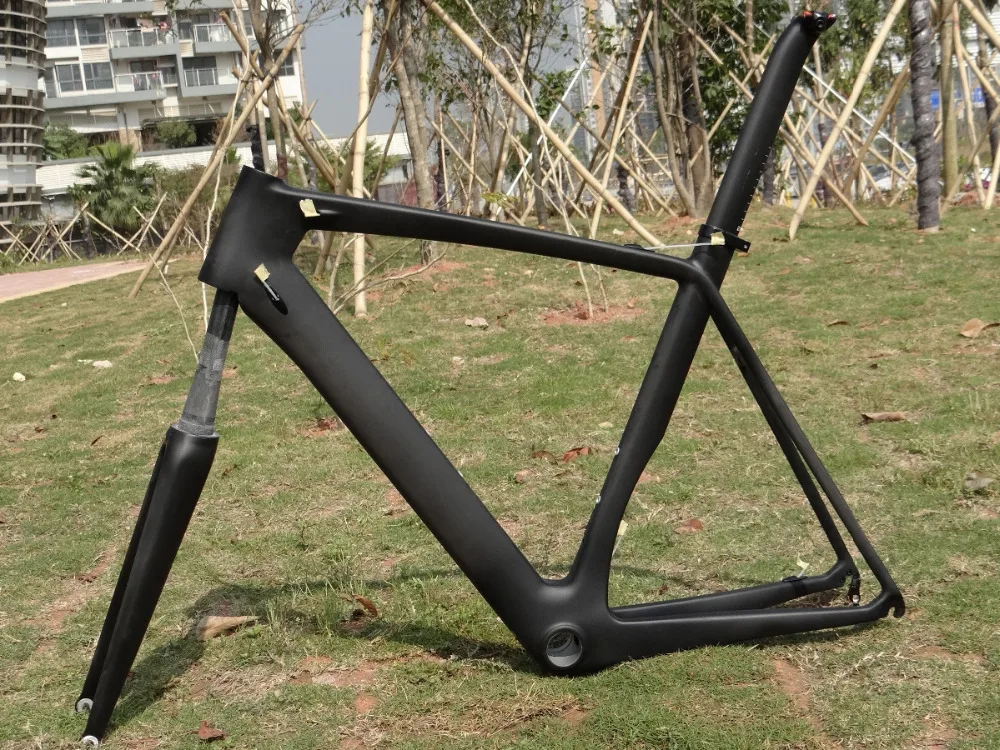 

316# Outlets T800 Toray Carbon Fiber UD Matt Road Bike 700C Bicycle Cycling Frame 52cm Fork Seatpost