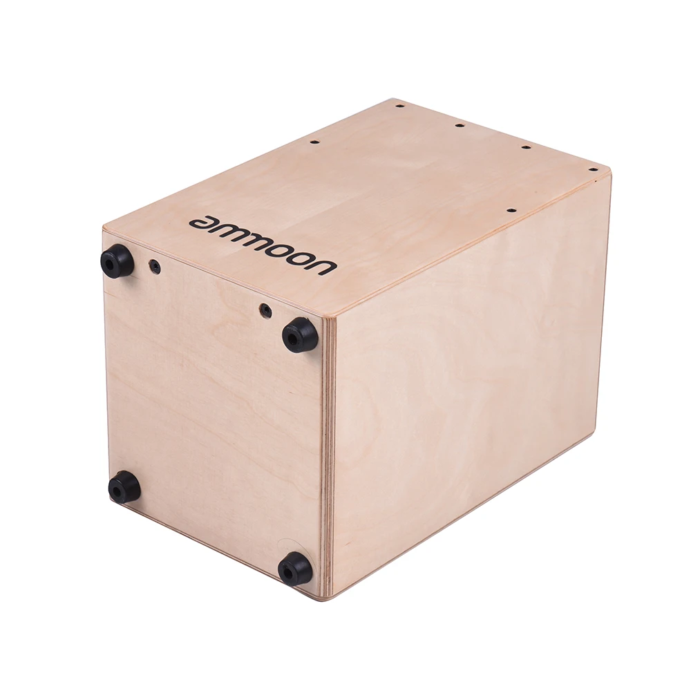 Ammoon деревянный Cajon Box барабан ручной барабан инструмент для уговаривания древесины березы с регулируемыми струнами сумка для переноски для детей