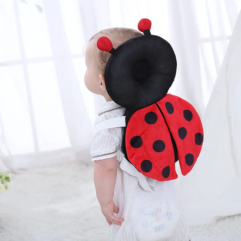 Best Baby Pillow Backpack Cute Cartoon Animal Panda Rabbit Plush Bag Pillow Kids Head Support Protection Walk Learning Soft Props