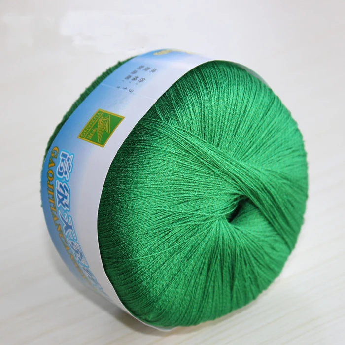 

100 gram/ skein Natural soft tencel Shinny cotton yarn Silk mixed knitting yarn skein worsted crochet yarn for knitting thread
