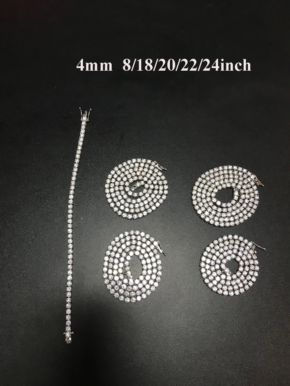 4mm silver set