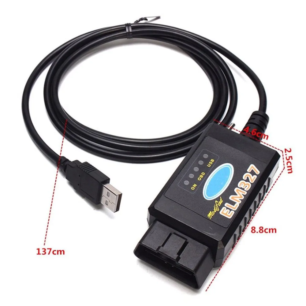 ELM327 USB FTDI/PIC18F25K80 чип-код ридер для Ford HS CAN/MS может переключить автомобильный автомобиль OBDII диагностический инструмент интерфейс