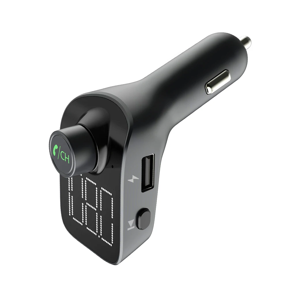 ANLUD FM Transmitter Bluetooth Car Kit Handsfree MP3 Player Dual USB Bluetooth 5.0 Unique Display Screen Lossless Music Playing (1)