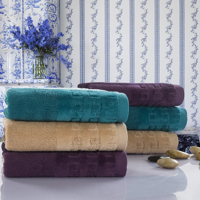 3 colors Egyptian cotton towels high quality bath towels for adults