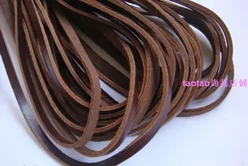 

Brown cowhide rope genuine leather cowhide rope - knife handle knitted knife rope knife lanyard 5mm