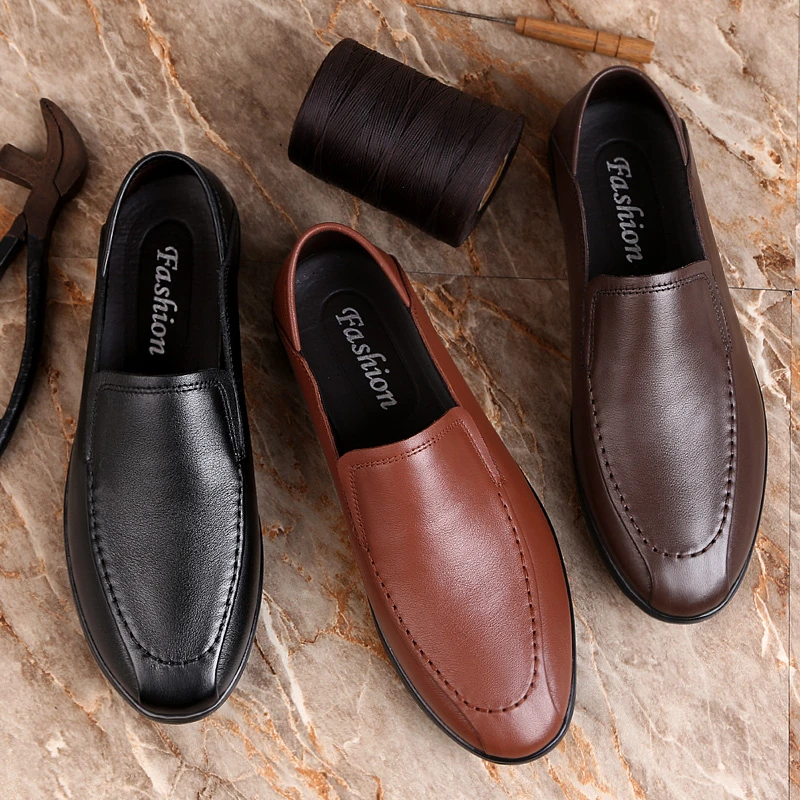 En Casuales Hombres Brown red dark Los Brown Pisos Zapatos Herren Mocasines Marca Mycolen Cuero Lujo Negro Schuhe Resbalón Hombre De SfFxHd8
