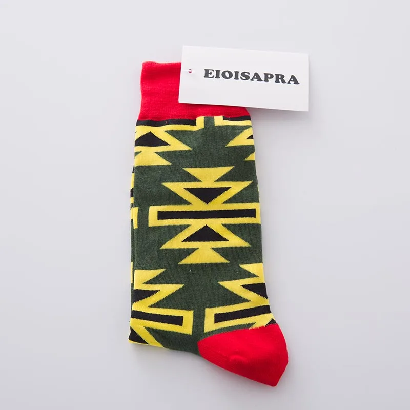 EIOISAPRA, 5 пар, США/Европейские уличные, Meias, цветные, хип-хоп, счастливые мужские носки, унисекс, скейтборд, забавные носки, платье, Calcetines Hombre - Цвет: 5