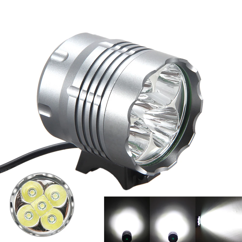 Flash Deal Waterproof 10000Lm 5x XM-L T6 LED Bike Lamp 3 Modes Bike MTB Road Cycling Torch+Battery Pack + Rear Light 1
