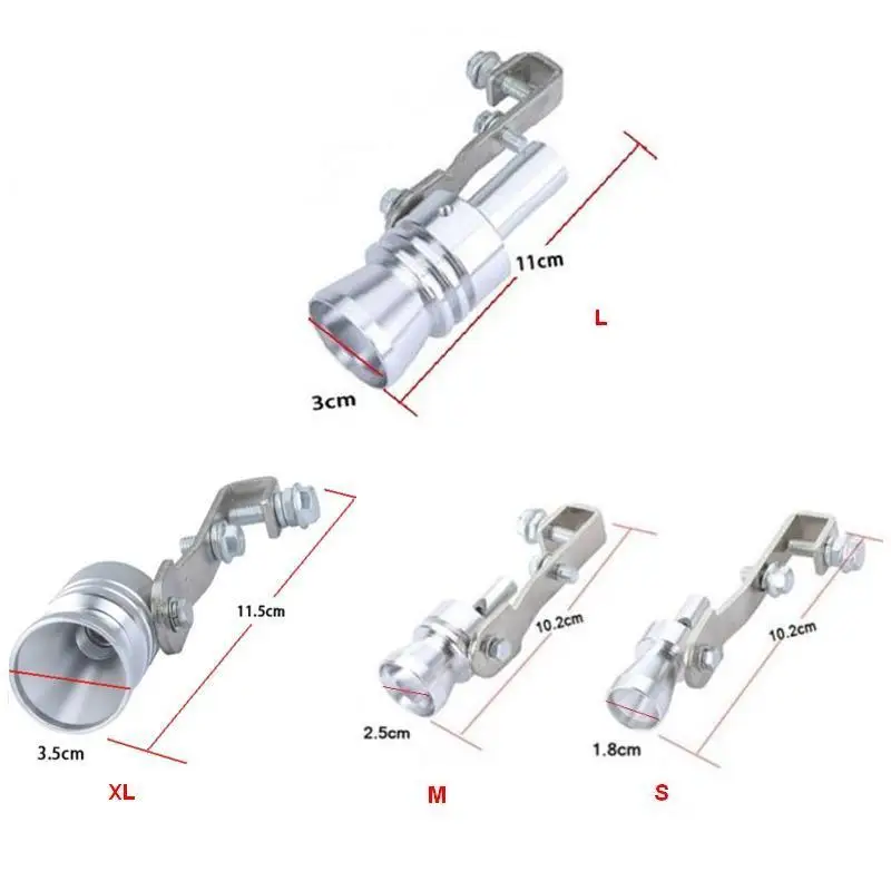 KKmoon Горячее предложение Черный Турбо Звук свисток выхлопная труба BOV предохранительный клапан-Симулятор Алюминиевый Размер s m l xl опционально