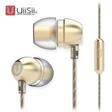 UiiSii HM7 In-ear Earphone Metal Super Bass Stereo Headphones with Microphone 3.5mm for iPhone /Samsung IOS Android Smart Phones
