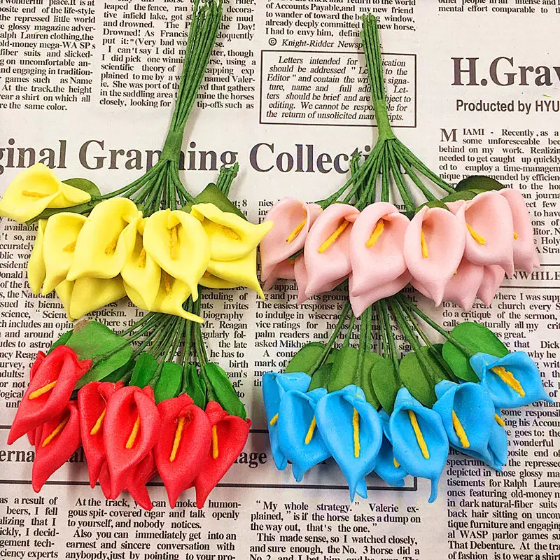 144 шт. (2 5 см/a) искусственные из ПЭ пены calla цветы лилии/Свадебное Украшение коробки