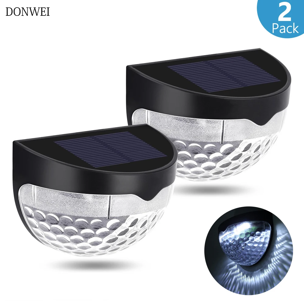 

2PCS LED Solar Light IP55 Solar Lamp Wall Lamp Light Sensor Auto ON/OFF Outdoor Lighting for Garden Decor Landscape Lawn Fence