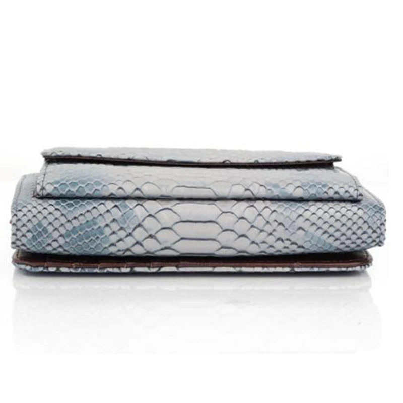 Genuine Leather Bags Women Real Cowhide Leather Day Clutch Lady Shoulder Cross Body Bags Serpentine Patterns Chain Clutch Women