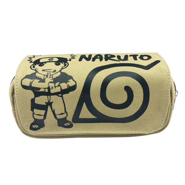 Waliicorners Anime Akatsuki Pen Bag Students Pencil Case Box Cosplay Zipper Cartoon Canvas Cosmetic Bags 13