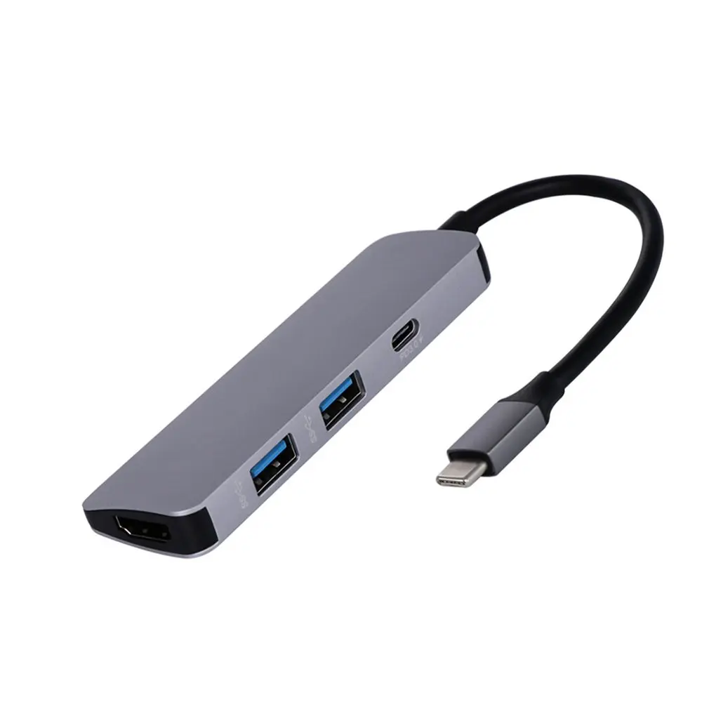 

4 in 1 Thunderbolt 3 USB-C to HDMI Adapter 2x USB3.0 Type-C PD Hub For Samsung Dex