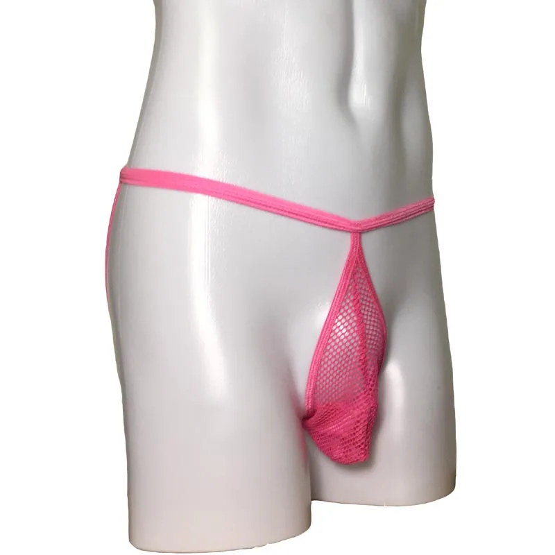 Sissy Фетиш мужские сетчатые мешочки G-String jockstrap открытое Мужское нижнее белье гей-бикини нижнее белье