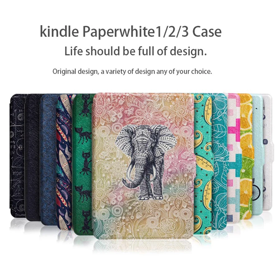 WALNEW светильник из искусственной кожи чехол для Amazon Kindle Paperwhite 1 2 3 6 дюймов электронная книга 2012 2013 Чехол Smart Auto Sleep/Wake