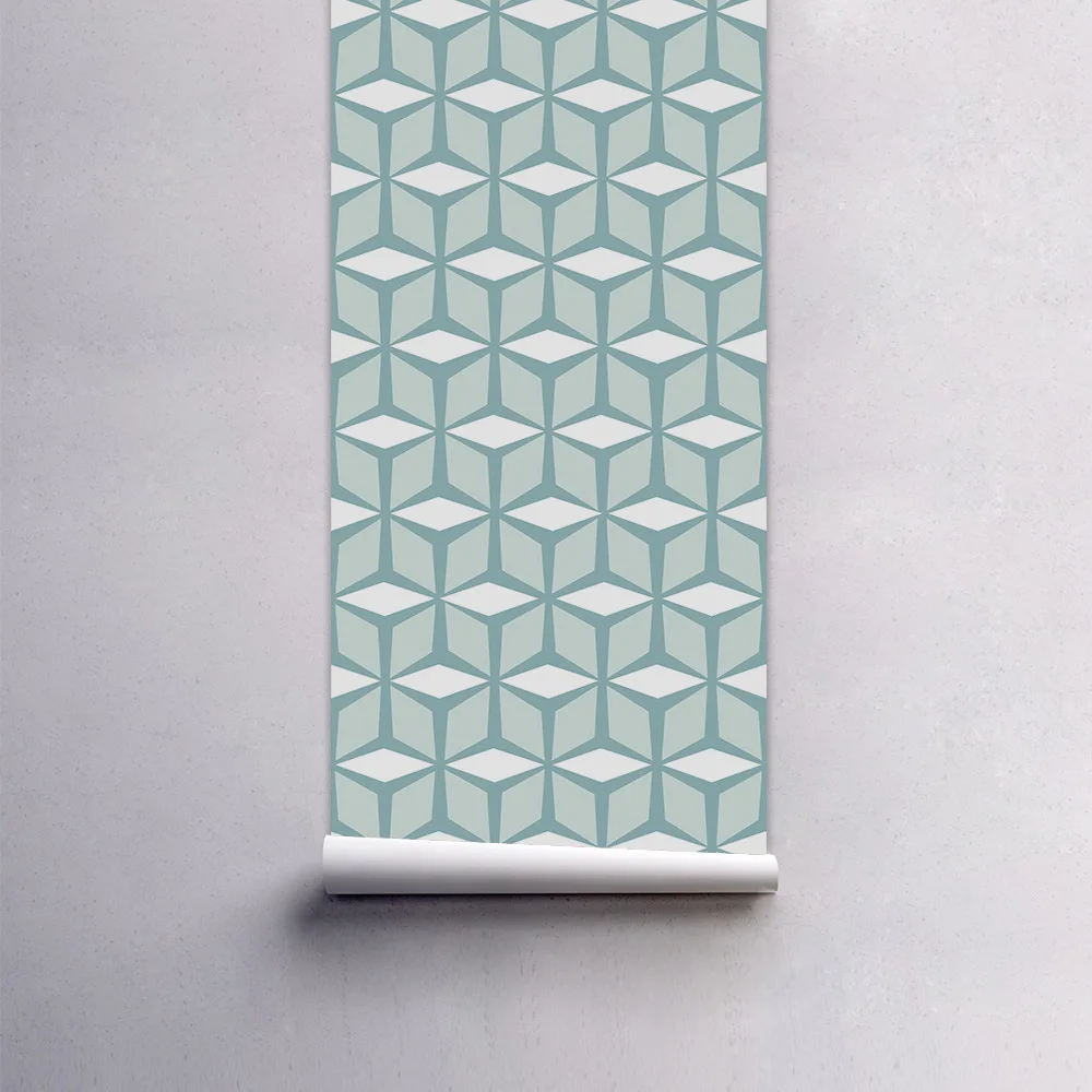 Funlife Nordic Green Home Decor Self Adhesive PVC Wallpaper Rolls,Modern Wall Art,Waterproof DIY Wall Paper Furniture Stickers