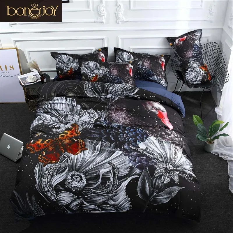 

Bonenjoy Queen Size Bedding Set King Size Bed Linen Digital Printing Cotton Blend Double Bed Sheet Duvet Cover Bedclothes Sets