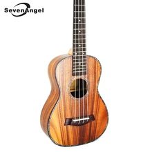 SevenAngel 26″ Ukulele Tenor Acoustic Mini guitar KOA Sweet Acacia Uke Rosewood Fretboard Electric Ukelele with Pickup EQ