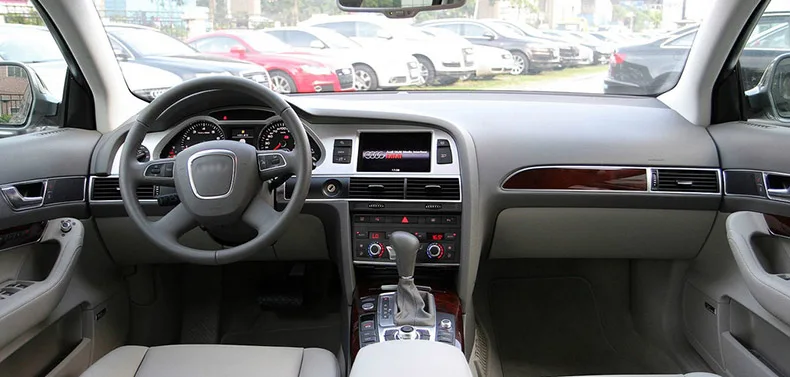 Автомобильный-Стайлинг, новинка, 3D, углеродное волокно, для салона автомобиля, центральная консоль, изменение цвета, молдинг, наклейки, наклейки для Audi A6 2005-2011