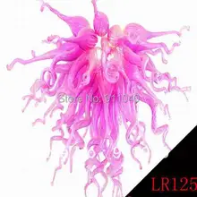 Большой размер Модный розовый цветок стеклянные люстры для свадьбы