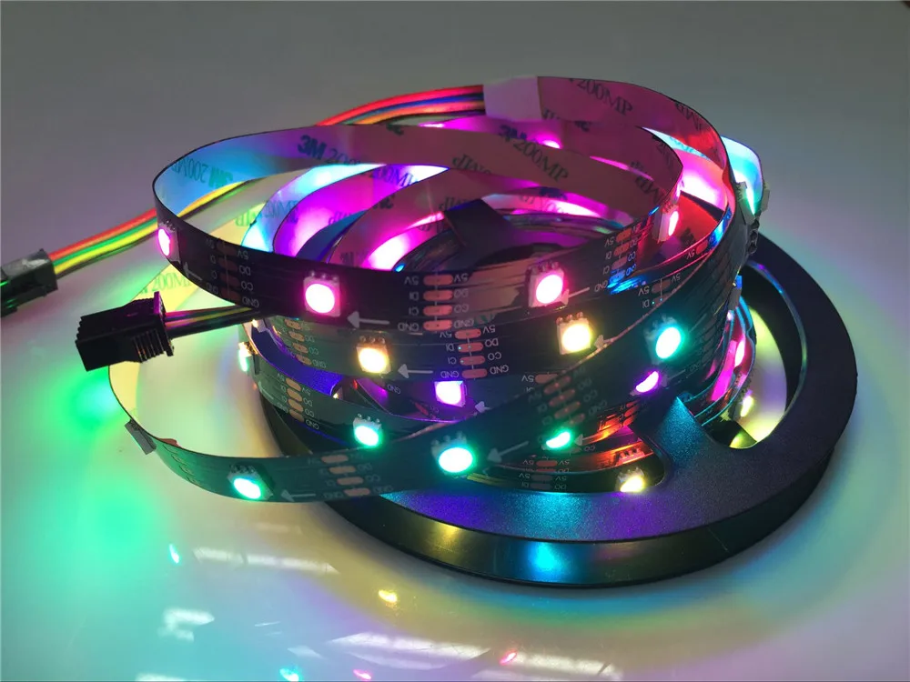 BLACK PCB PIXEL LED STRIPS APA102 BUILD IN CHIPS (1)