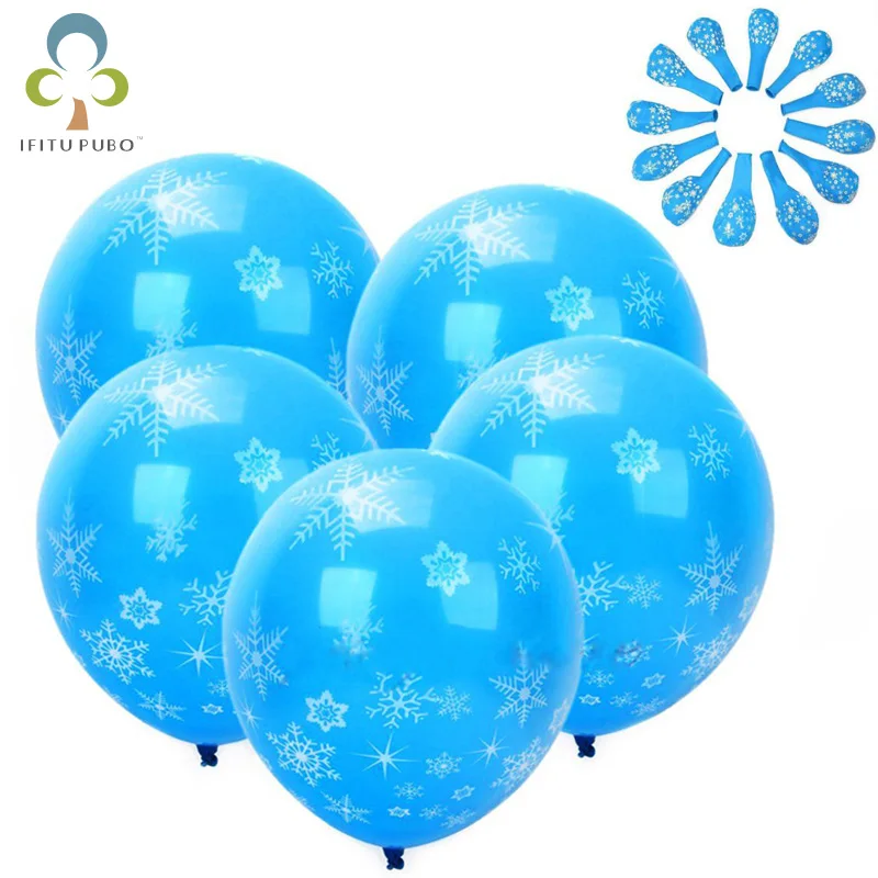 12 шт./лот queen снег латекс воздушные шары с принтами шар со снежинками Рождество Свадьба День рождения праздничные украшения: воздушные шары поставки WYQ