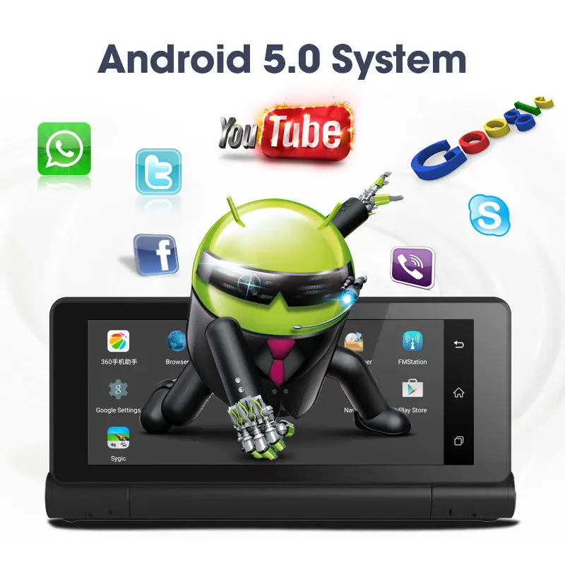 6 86 &quotHD 1080P 4G Bluetooth Wifi двойной объектив Автомобильный SUV DVR видеорегистратор Dashcam gps