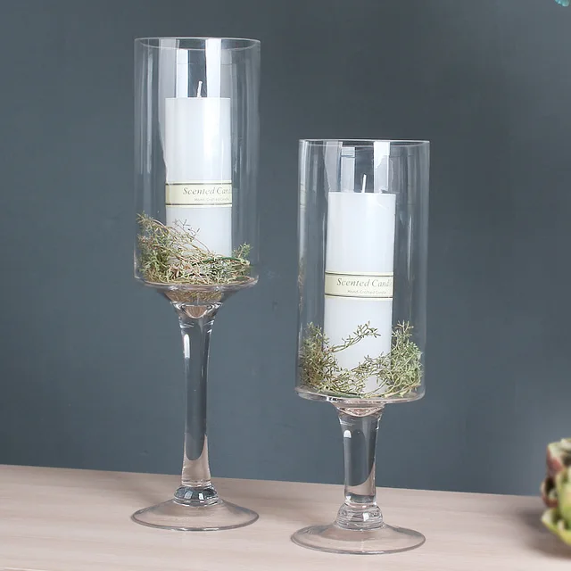 10pcs,30cm,40cm tall Transparent / clear glass wedding table