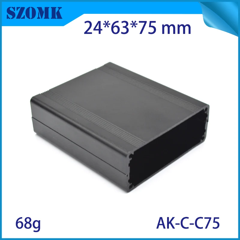 Szomk Custom Diy Extruded Aluminum Heat Sink Enclosure for inverter relay GPS tracker aluminum box audio display junction box (8)