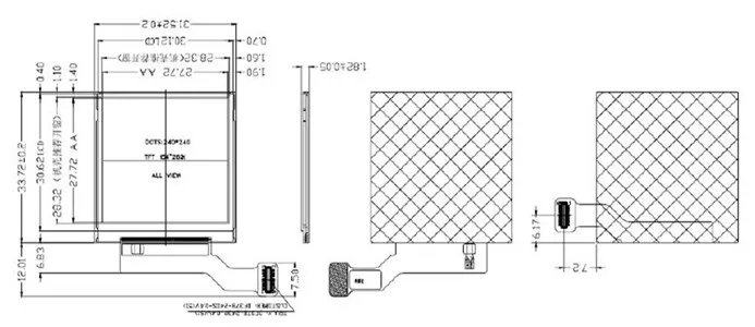 Ips 1,54 дюймов 24P SPI 262K COG TFT ЖК-экран с разъемом ST7789V Привод IC 240*240