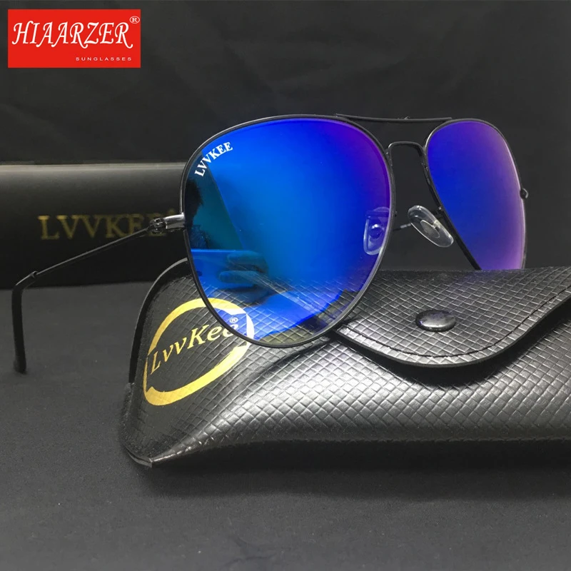 

Vintage Real Glass Lens Pilot 62mm Sunglasses Goggle Men Women Driving Mirror G15 Gradient UV400 Sun Glasses Eyewear With Case