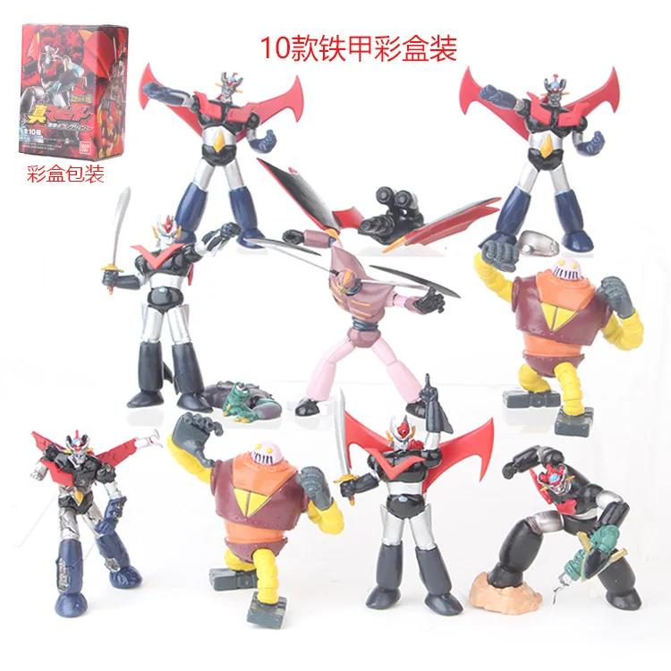 

10pcs/set Anime Cartoon Mazinger Z Mini PVC Action Figures Collectible Model Toys