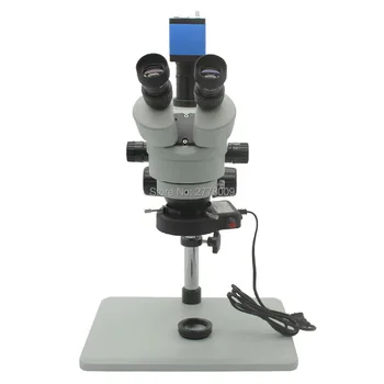 

Trinocular Stereo Microscope 3.5X-90X Continuous Zoom Magnification with 1080P HDMI USB Camera Large Workbench LED Light Source