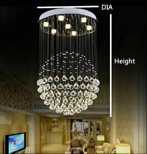 size chandelier