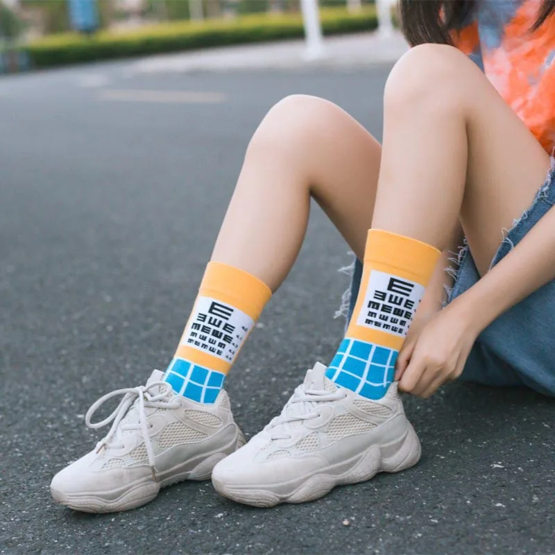 [EIOISAPRA] продукт Хип-хоп Необычные забавные носки счастливые креативные персональные модные Харадзюку мужские и женские уличные носки