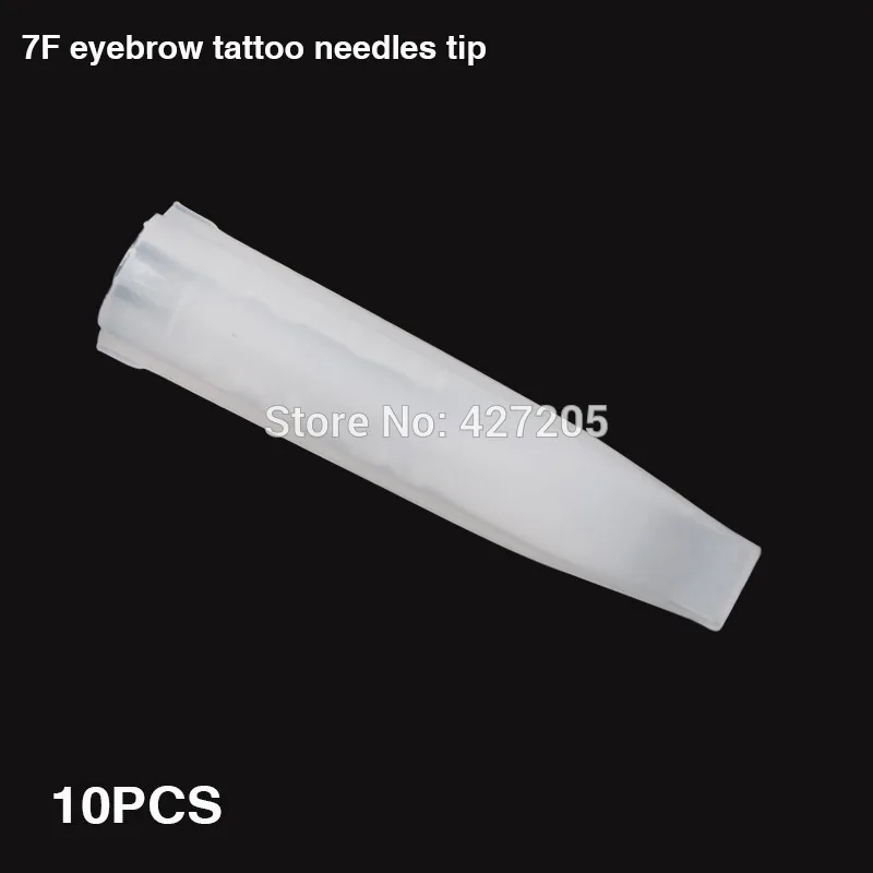 100 шт./упак. одноразовая бровь татуировки пластиковые наконечники 7F для постоянного макияжа и тату машины поставка