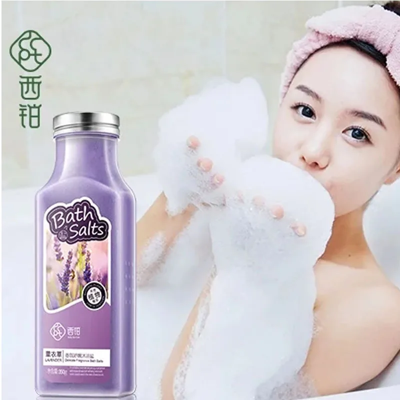 

350g Body Bath Lavender Fragrance Bath Salts Natural Bubble Bath Exfoliating Softening Whitening Skin Care