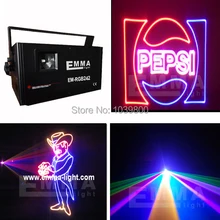 Mini Analog Modulation ILDA 2000mW RGB animation laser projector,RGB laser light