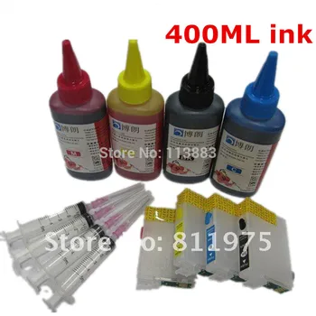 

T1351 -T1334 Refillable ink cartridge for EPSON Stylus T25/TX123/TX125/TX133/TX135 Printer + for EPSON Dey ink 400ML