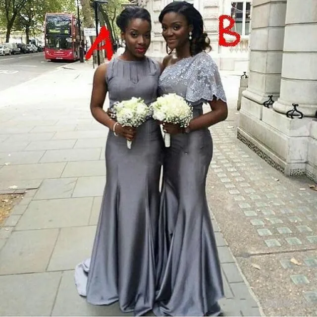 Dark Gray Bridesmaid Dresses Plus Size Mermaid Long Dark Gray Bridesmaid Dresses Plus Size Mermaid Long Dress For S Or Women Liques