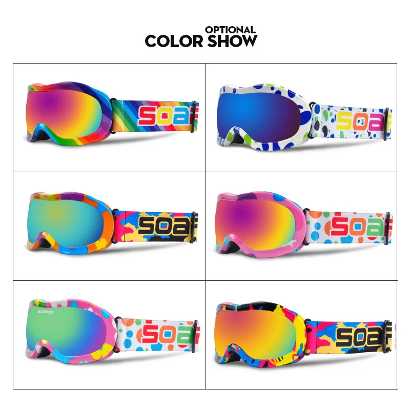 Onedoyee profesional niños gafas de esquí para niños Snowboard gafas de esquí UV400 nieve protección Anti-niebla máscara de esquí