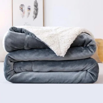 

Comfortable Soft Double Baby Blanket Thick Coral Fleece Flannel Sheets Double Nap air Conditioning Small Quilt Four Seasons Warm