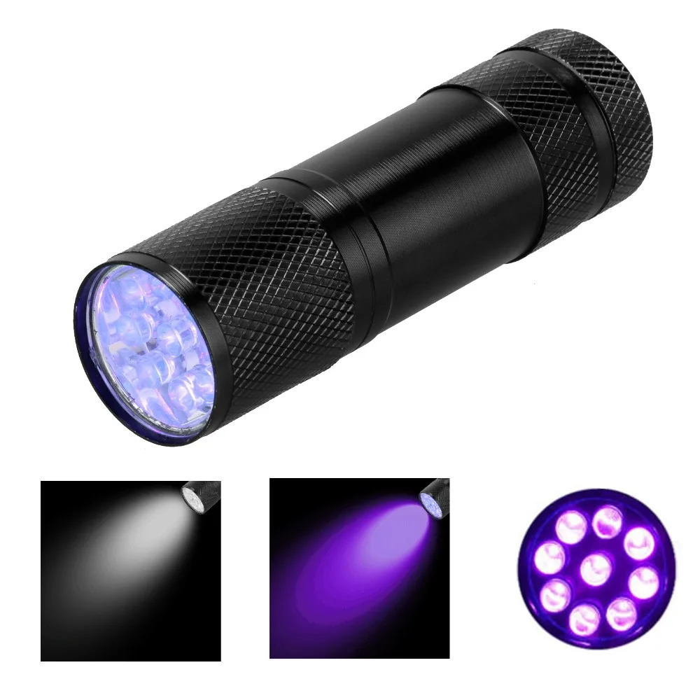 Buy UV Flashlight Torch Light Portable 9 LEDs
