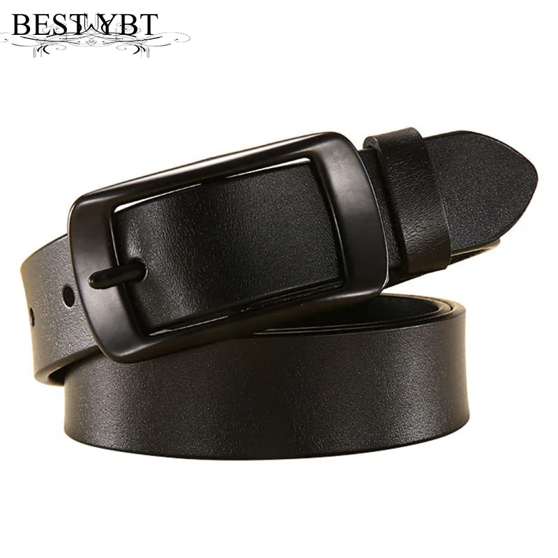 Best YBT Women belt retro trend black Alloy pin buckle belt casual high