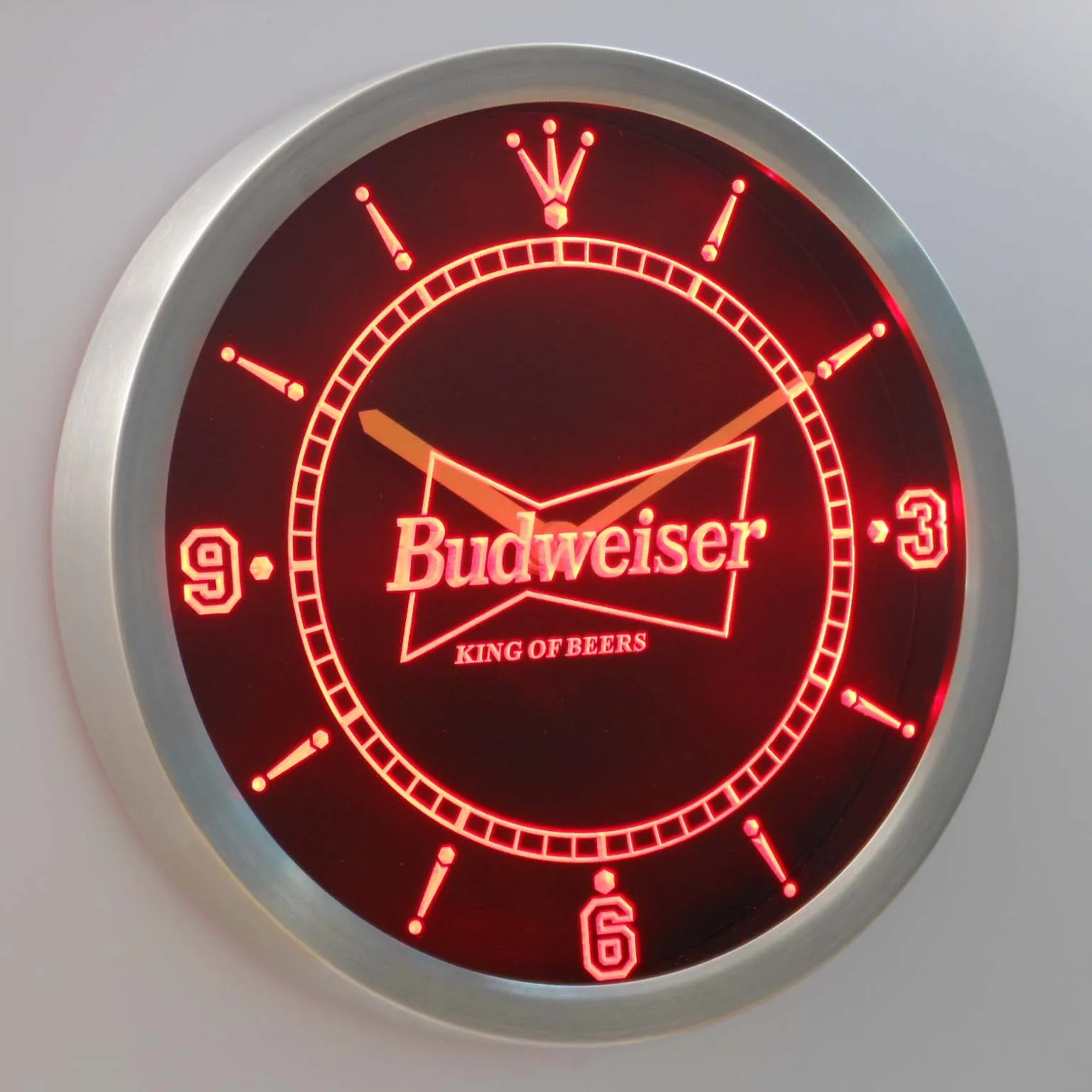 

nc0472 Budweiser Beer Neon Sign LED Wall Clock
